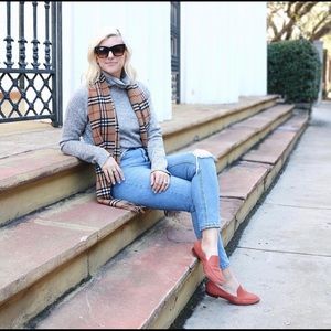 kate spade red suede loafers